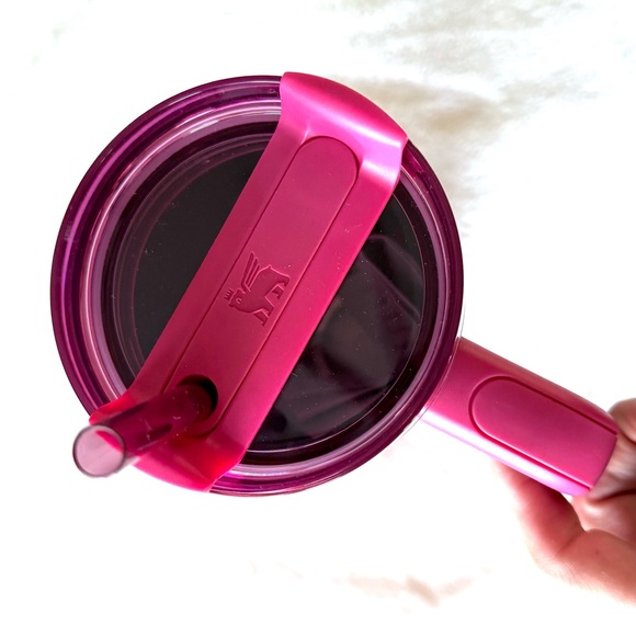 NWT Starbucks Stanley Holiday 40 OZ Berry Pink Glitter Stanley Tumbler NEW TAGS - Picture 7 of 10